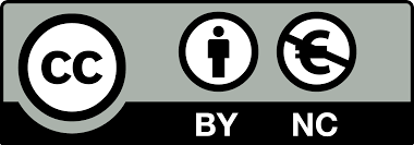Identificació de la llicència Creative Commons Reconeixement - No Comercial (CC BY NC)